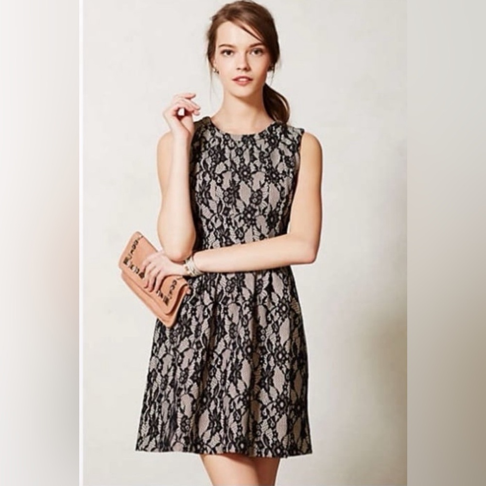 Anthropologie HD in Paris | Black Lace Overlay Dress